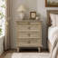 Table de chevet de style champêtre avec 4 tiroirs et une étagère coulissante dissimulée pour chambre à coucher