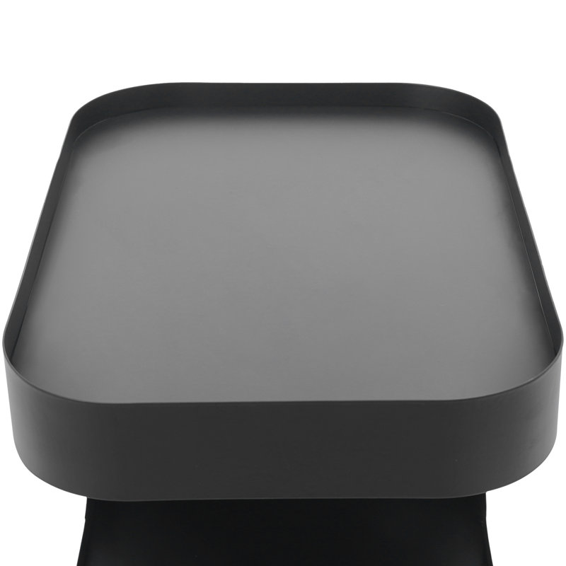 E-Shape End Table, Black