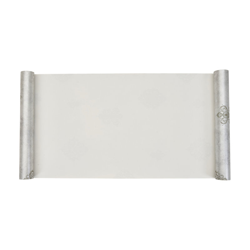 Non-Pasted Non-Woven 3D Embossed Wallpaper Roll, Grey