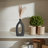 Modern Wood Cut-Out Table Vase for Home Decor - Tall Flower Vase for Shelves, Office Desks, and Kitchen Counter Accent - 14", Black-592256768