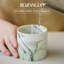 Bougie en céramique coulée à la main jasmin vert et bois de santal
