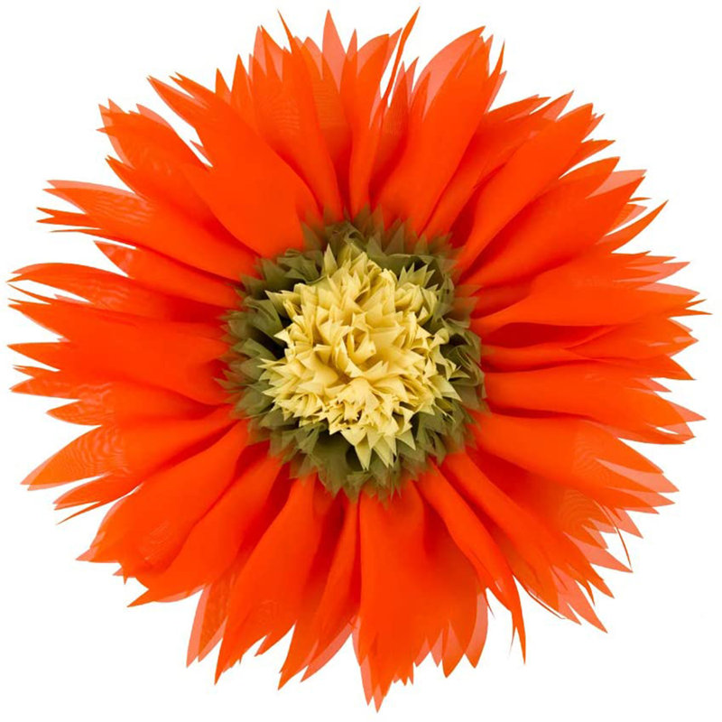 Coussin décoratif rond en tournesol, H 12 po x l 12 po x P 12 po, Rouge