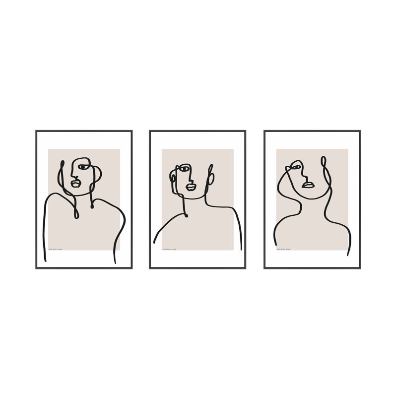 Figure And Form by Romina Gadler, Black Framed Canvas, 20" H x 14" W x 1.25" D