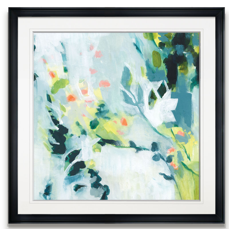 « doux spot i », peinture, H 16 po x l 16 po x P 1,5 po, Cadre noir
