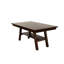Table de salle à manger rectangulaire moderne, aspect noyer foncé, en bois d'hévéa
