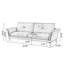 Canapé modulaire orange en cuir véritable-129490149