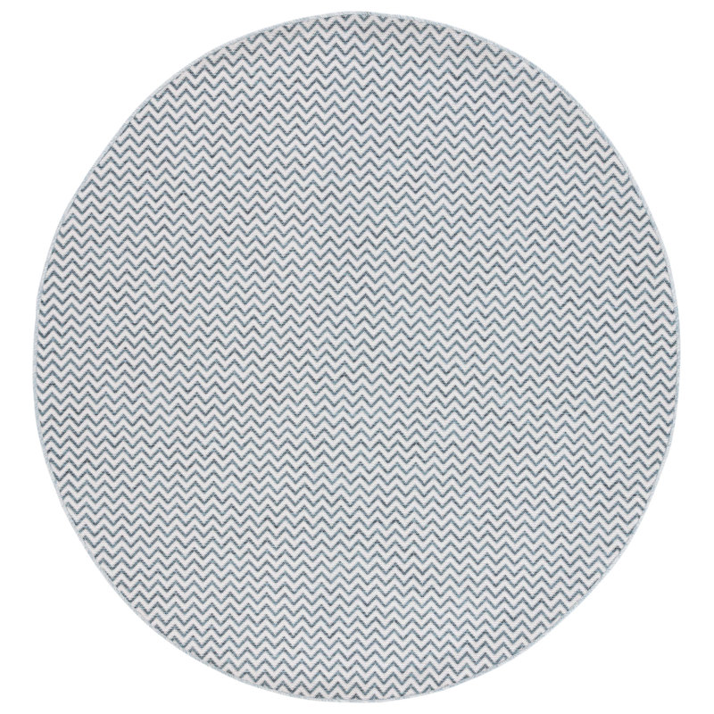 Tapis intérieur / extérieur Eckhart Performance Chevron, Rond 6 pi 5 po