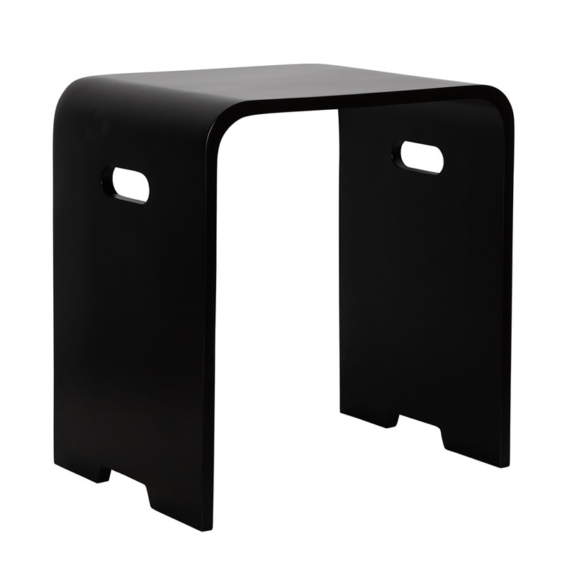 Sottile Accent Stool, Matte Black