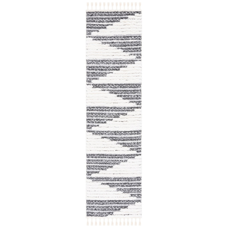 Tapis à rayures Wiegand, Tapis de couloir 2 pi 3 po x 8 pi