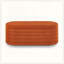 Banc de rangement moderne avec repose-pieds ovale-129506369
