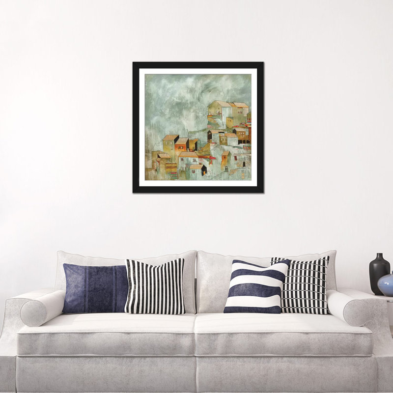 « dissimulant l’espace », reproduction d’art sur toile, H 16 po x l 16 po x P 1 po, Papier d'art encadré noir, Blanc
