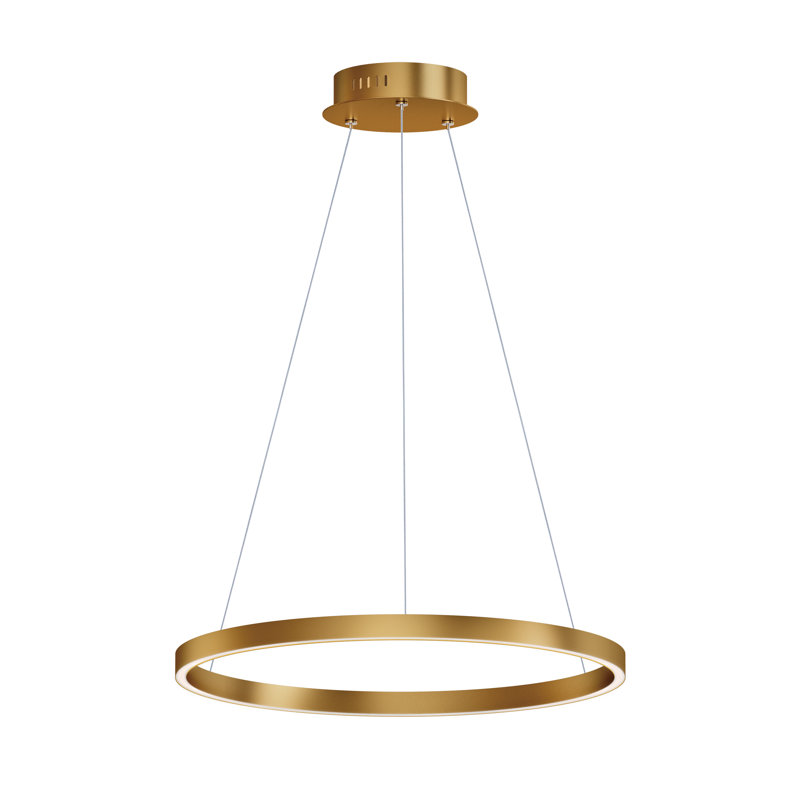 Luminaire suspendu Groove 5CCT, Doré, H 10 po x l 24 po x P 24 po