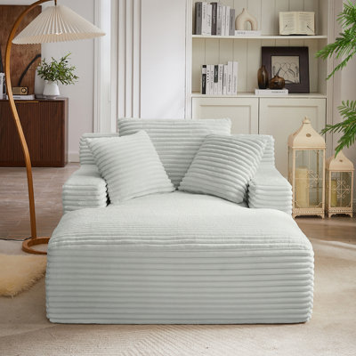 Oversized Corduroy Upholstered Modern Sofa Couch