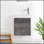 Meuble-lavabo flottant mural de 18 po avec lavabo en résine blanche et porte d'armoire à fermeture en douceur, pour un design moderne et peu encombrant-1907611069