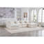 Canapés modulaires confortables en forme de nuage, velours blanc antique pour la vie moderne
