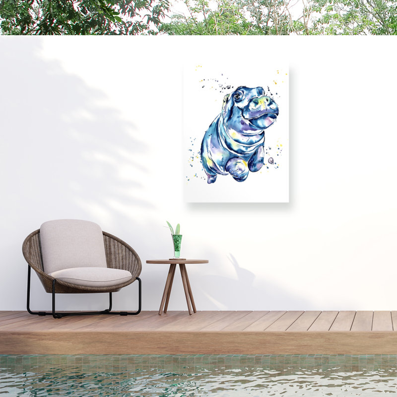 Toile d'extérieur Lisa Whitehouse Hippo, H 14 po x l 19 po