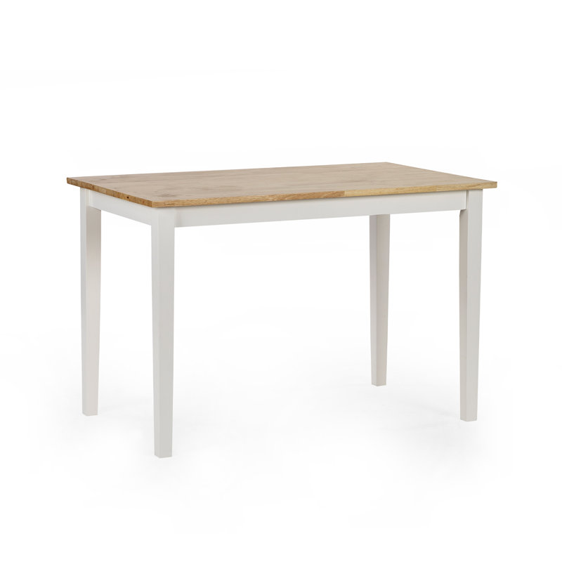 Hayasdan Solid Wood Dining Table, Brown/White
