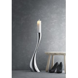 Cobra Stainless Steel Floor Candlestick
