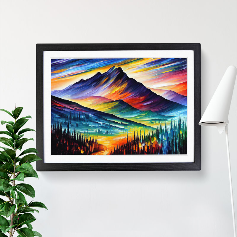 Mountain View Vol.4 Abstract - Framed Print, Black Framed, 46cm H x 64cm W x 2cm D