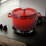 NutriChef 5 Quarts Non-Stick Enameled Cast Iron Round Dutch Oven