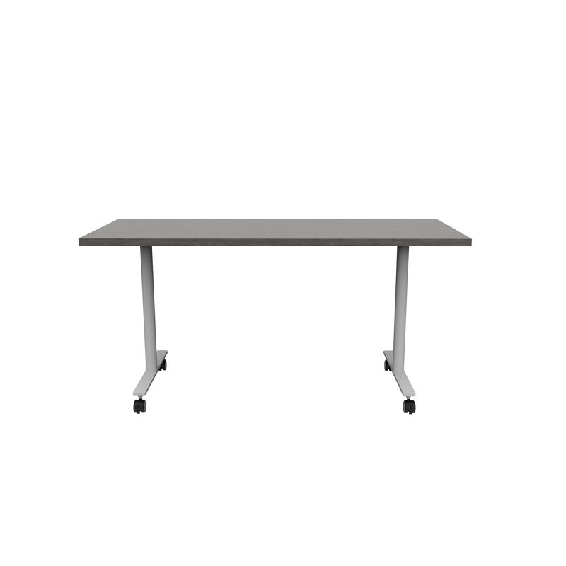 Table polyvalente avec pieds en T et roulettes Jurni, H 29,5 po x L 60 po x l 24 po, Nuit asiatique