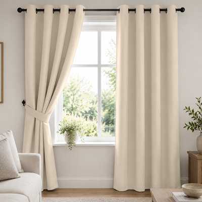 Bernards Blackout Thermal Insulated Noise Reducing Grommet Window & Door Curtain Panel 