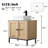 30" Modern Rattan Plaited Doors Vessel Bathroom Vanity Set With Ceramic Sink