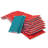 4 Section Folding Pillow Rest Mat - 10 count - Red/Green
