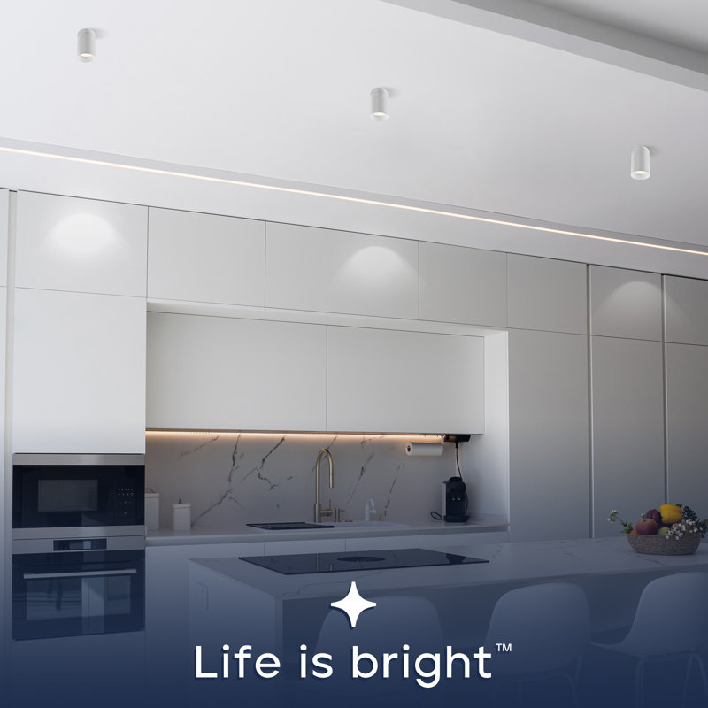 Luxrite 3 po Éclairage cylindrique vers le bas, projecteur encastré au plafond, 5CCT sélectionnable IRC 90, 15W, 1000LM, intensité variable, angle de pivotement de 60º, homologué ETL