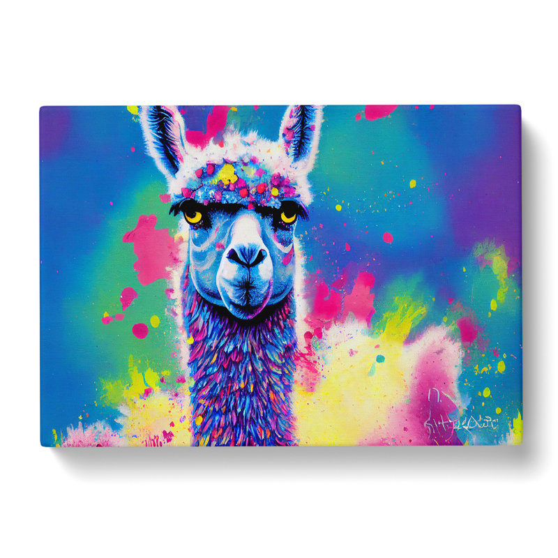 Llama Splash Vol.1 Abstract - Wrapped Canvas, 50cm H x 76cm W x 3cm D