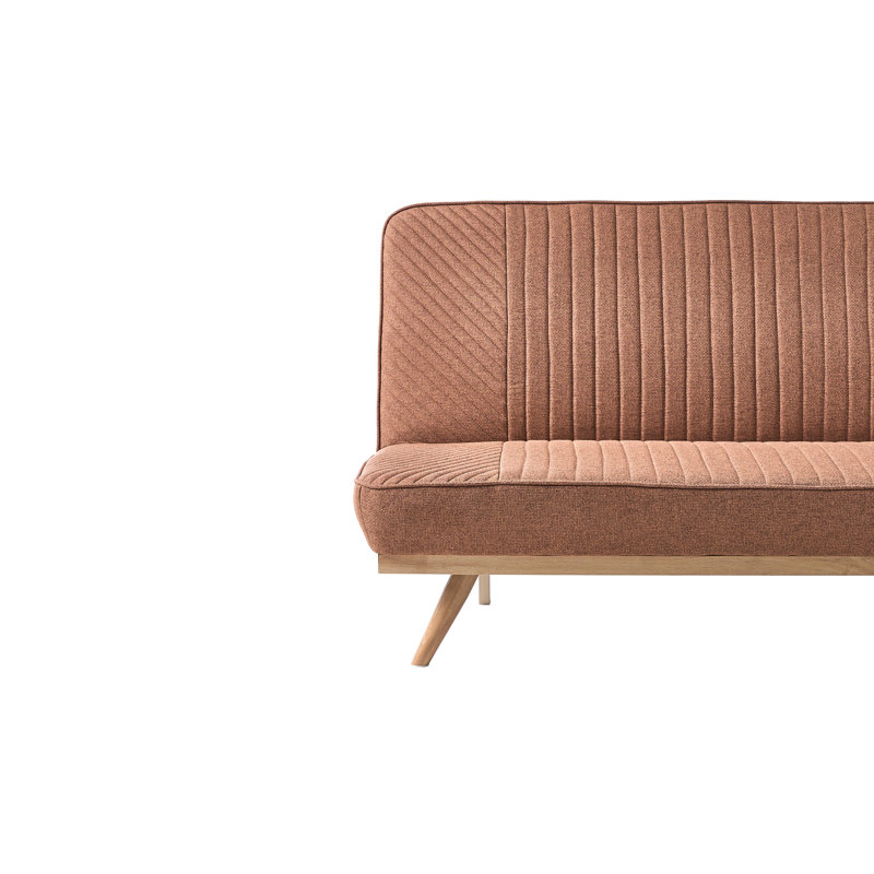 2 Seater Fabric Sofa Bed, Golden Brown