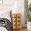 Table d'appoint rétro en bois 23,92 po - Trois motifs, et matériau en sapin, teinte naturelle, 11,7 po de profondeur-616361013
