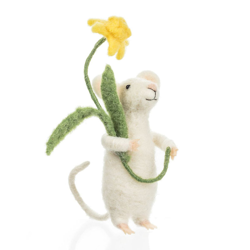 Souris avec figurine jonquille