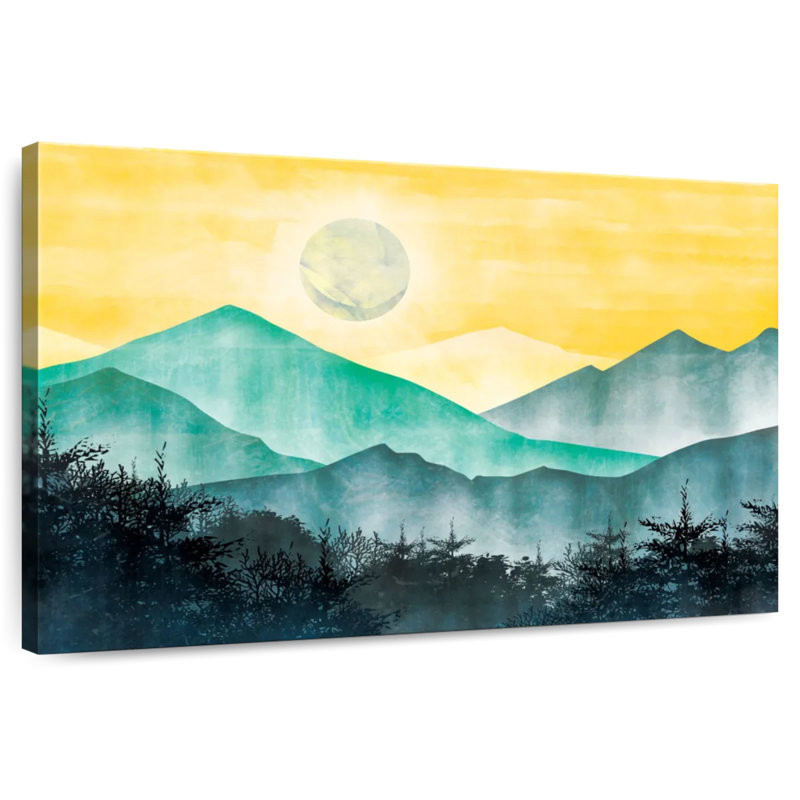 Alvord, lever de soleil, paysage abstrait, H 32 po x l 48 po