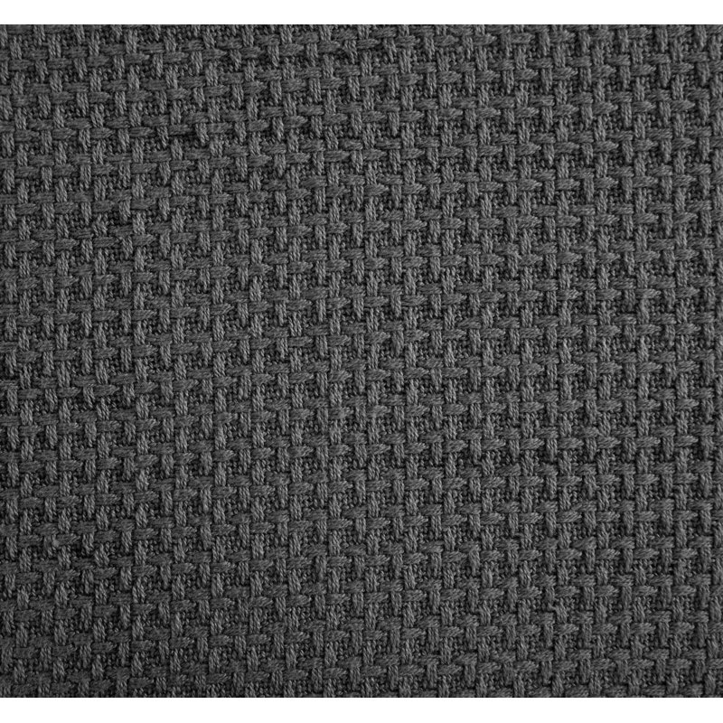 Couverture luxueuse en coton peigné, Grand, Anthracite