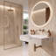 Lavabo de salle de bain mural à surface flottante avec drain dissimulé 24 po Juniper - Blanc