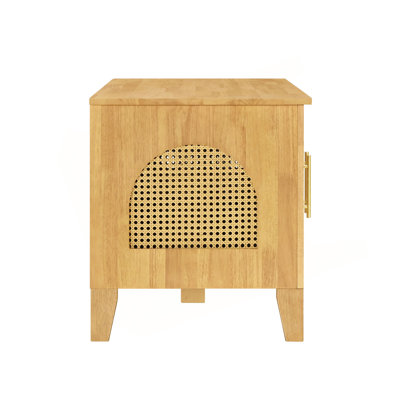 Cage pour chien en bois d'hévéa avec rangement et 4 portes pour le salon Lars