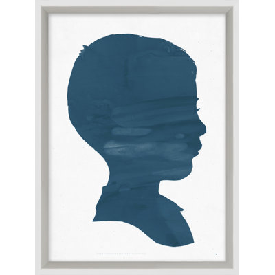 Variations In Blue Silhouette 13 Print