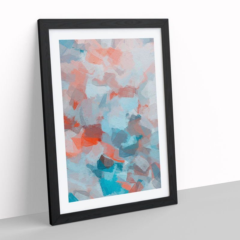 Facing The Sea Abstract - Single Picture Frame Painting, Black, 64cm H x 46cm W x 2cm D