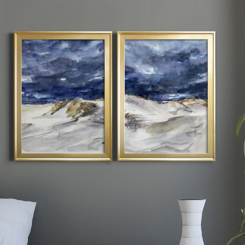 «Stormy Front I», reproduction encadrée de qualité supérieure, prête à être accrochée, Cadre doré