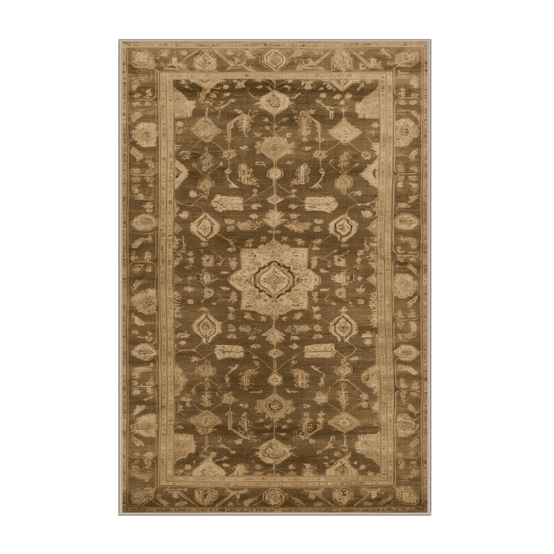 Tapis brun lavable à la machine, Tapis de couloir 2 pi x 5 pi