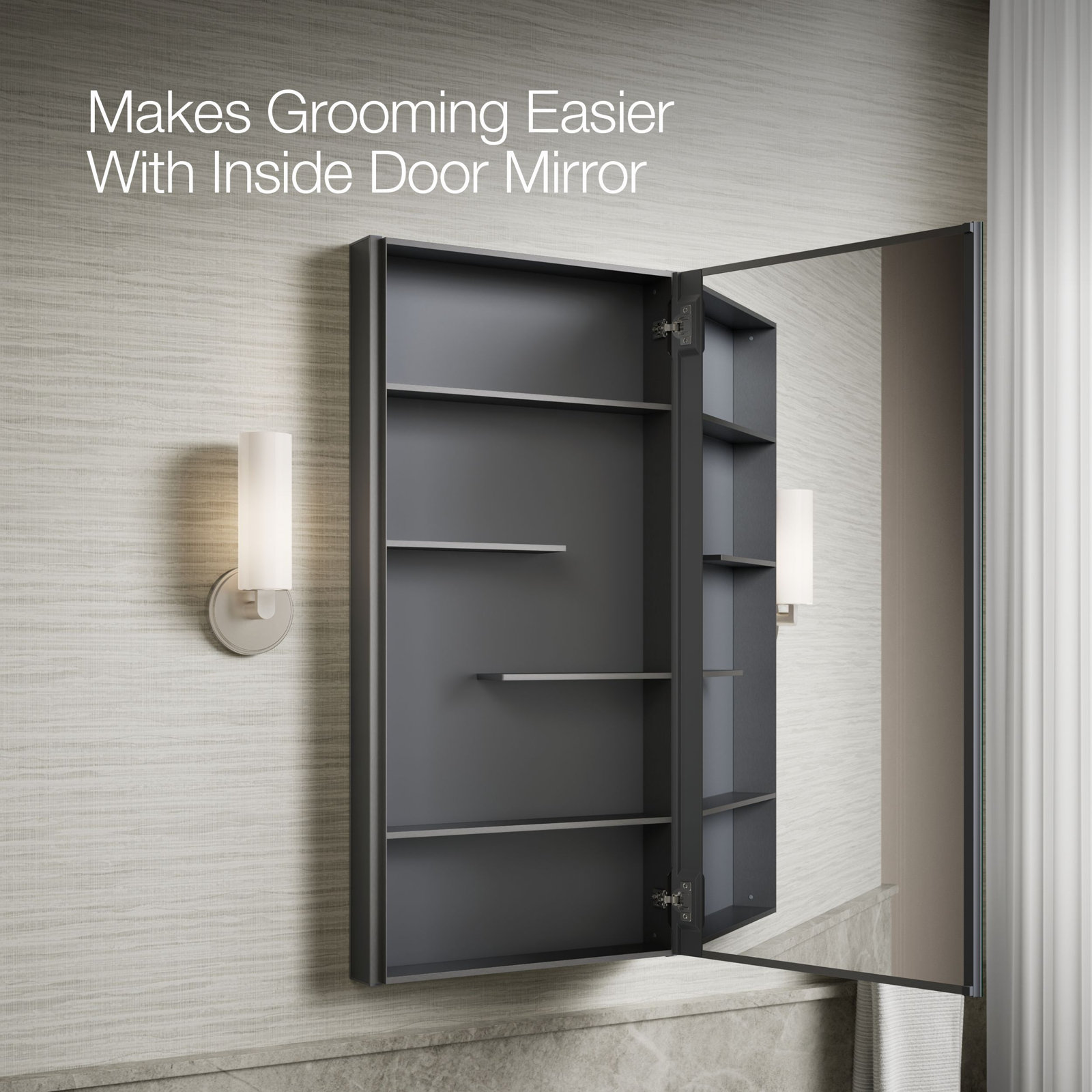 Maxstow Surface Medicine Cabinet, 40" H x 20" W x 3.5" D