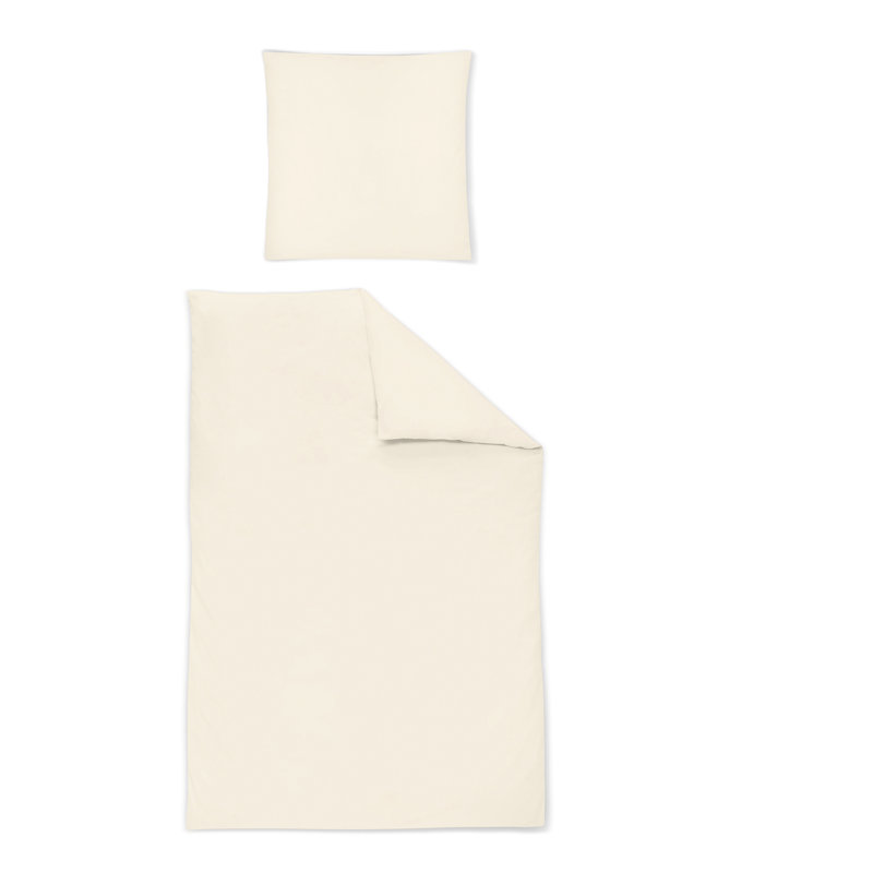 Paris 100% Cotton 2 Piece Duvet Cover Set, 140 x 200 cm+ 70 x 90 cm, Nature