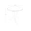 Cream Cow Hide Top Horn End Table