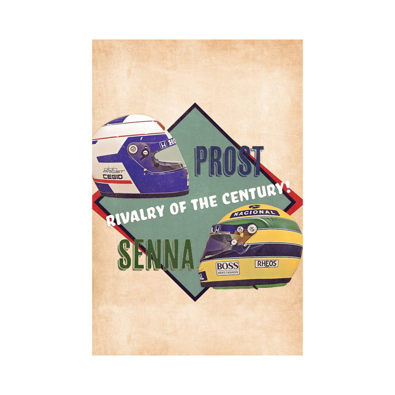 Prost Vs Senna - Wrapped Canvas Painting, 30.48 cm H x 45.72 cm W