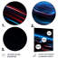 Bleu et noir, planète, horizon, art mural en métal-745703576