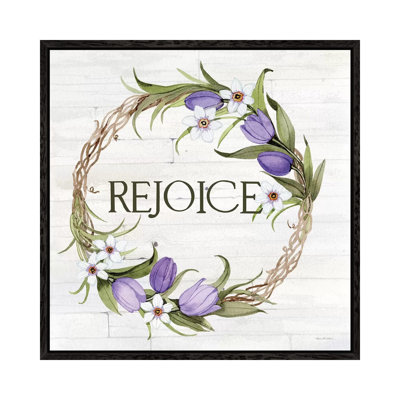Wreath with Words I V2 by Kathleen Parr McKenna - 1 Piece Wall Art on Canvas