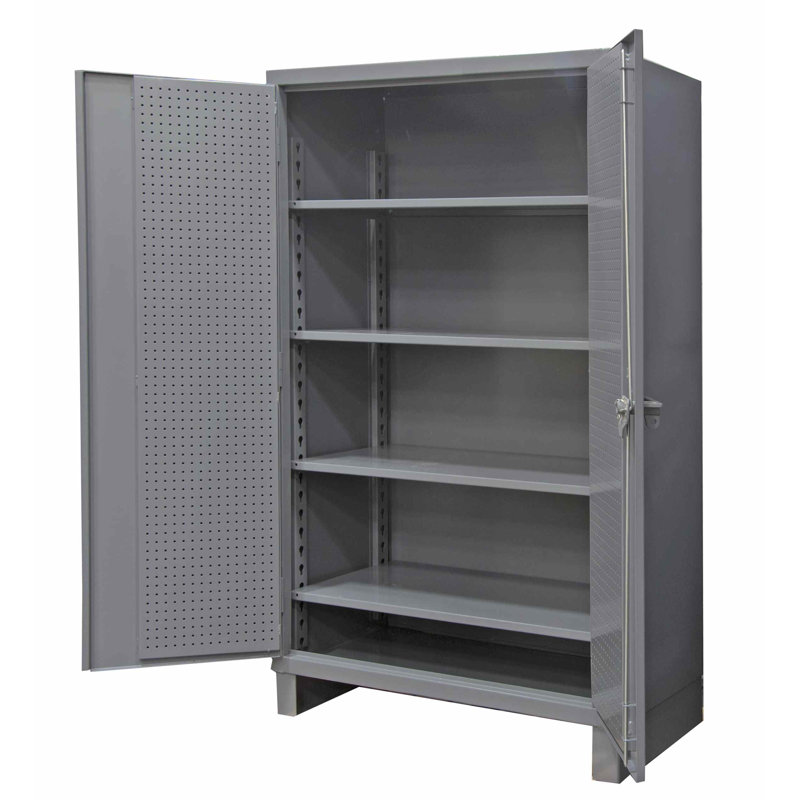 Armoire à tablettes et panneau perforé en acier soudé de calibre 12 H 78 po x l 48 po x P 24 po