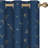Foil Printed Constellation Pattern Blackout Grommet Curtains (Set of 4)-106634994-106635002