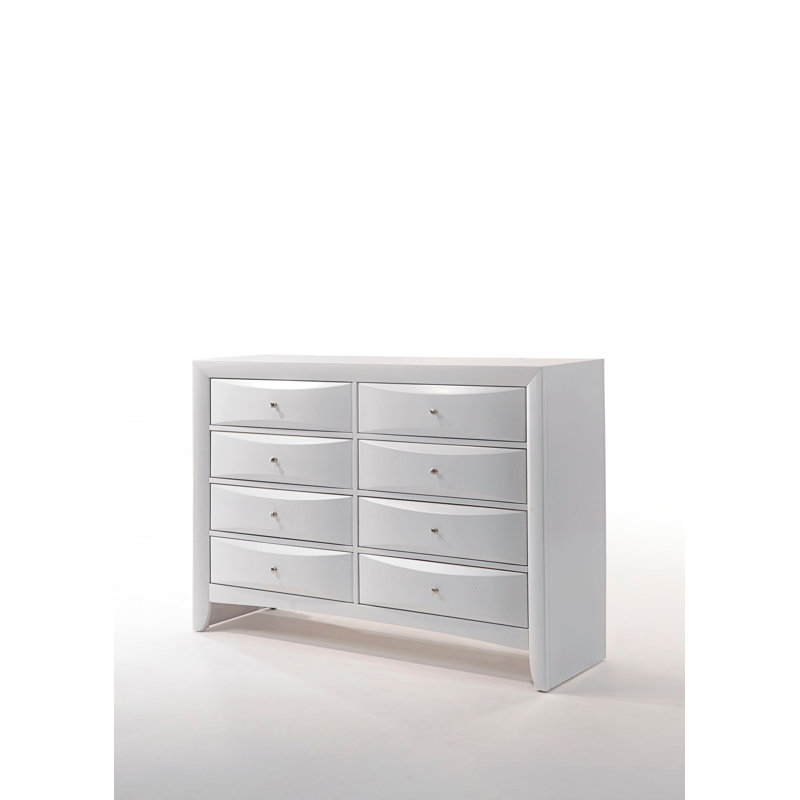Commode 8 tiroirs avec pieds carrés évasés